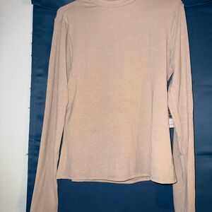 Women's Long Sleeve Beige Turtleneck